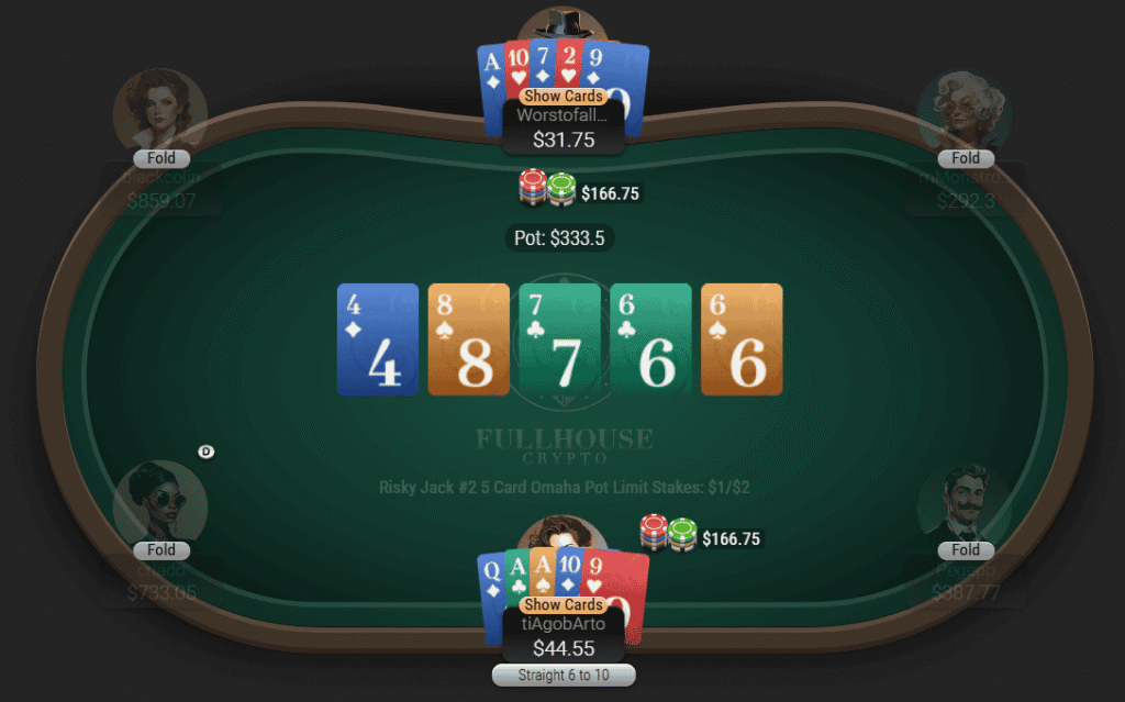 full house crypto table