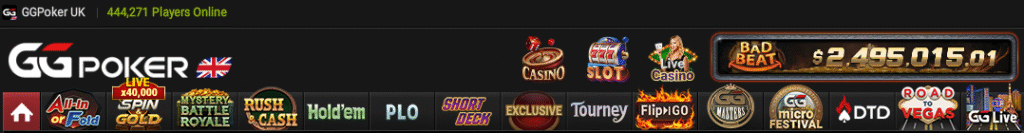 gg poker game variety