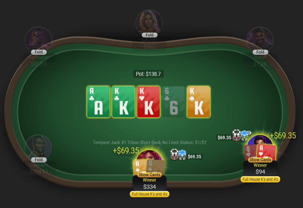 Short Deck Poker Action on JAckPoker