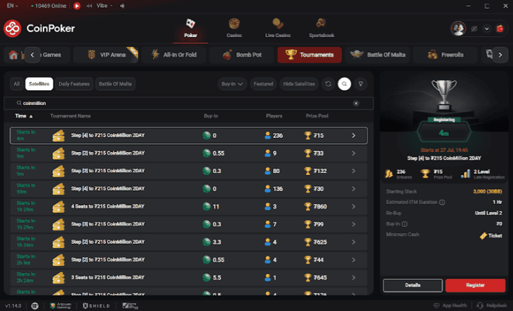coinpoker lobby
